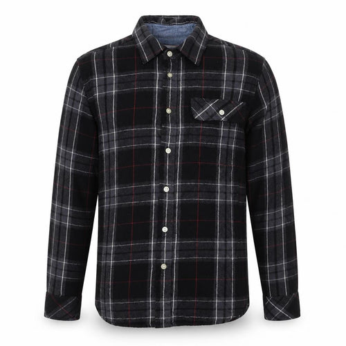 Charles Wilson Men’s Black Plaid Flannel Button-Down Shirt M
