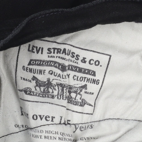 Levi's Men's Black W34 L32 Straight Stretch 5-Pocket Jeans