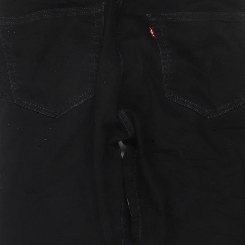 Levi's Men's Black W34 L32 Straight Stretch 5-Pocket Jeans