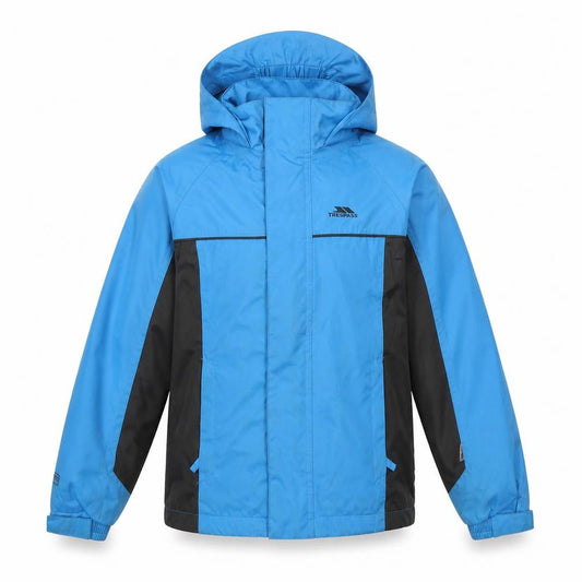 Trespass Boys Blue Black 7-8 Years Ski Jacket Hooded Waterproof TP50