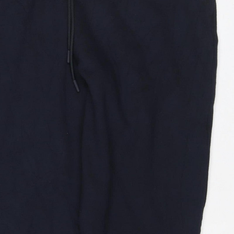 Marks and Spencer Women’s Black Size 16 Long Fleece Jogger Trousers