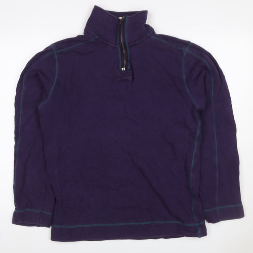 Aeropostale Men’s Purple S 1/4 Zip High Neck Pullover Sweatshirt