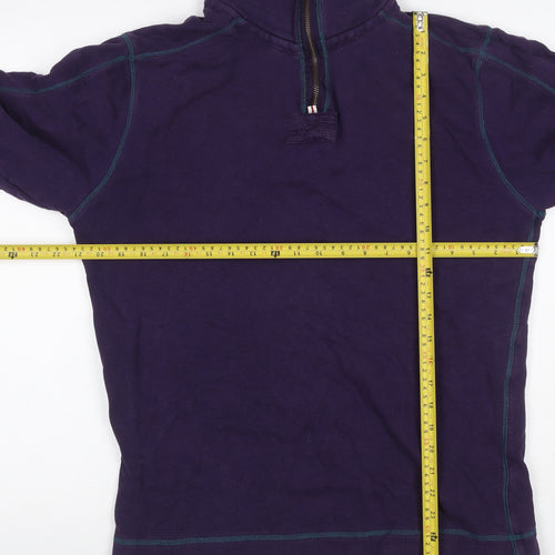 Aeropostale Men’s Purple S 1/4 Zip High Neck Pullover Sweatshirt