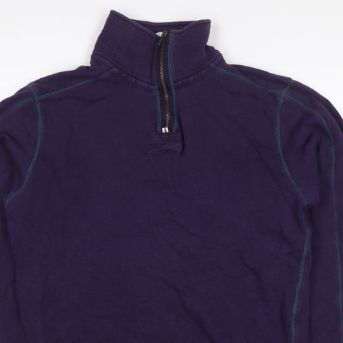 Aeropostale Men’s Purple S 1/4 Zip High Neck Pullover Sweatshirt