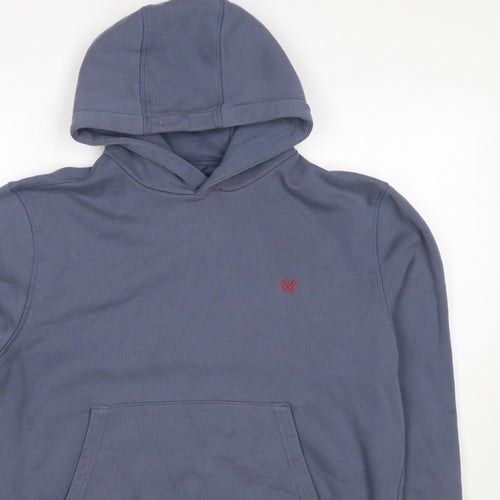 Crew Clothing Company Men’s Blue XL Pullover Hoodie Logo Fleece