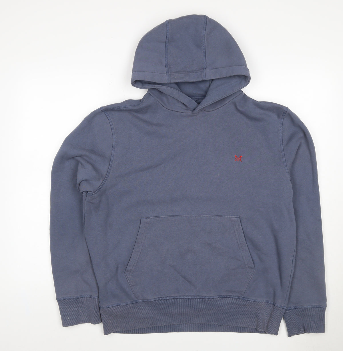 Crew Clothing Company Men’s Blue XL Pullover Hoodie Logo Fleece