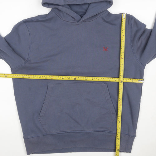 Crew Clothing Company Men’s Blue XL Pullover Hoodie Logo Fleece
