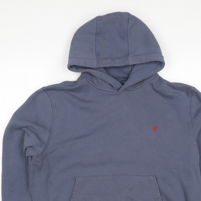 Crew Clothing Company Men’s Blue XL Pullover Hoodie Logo Fleece