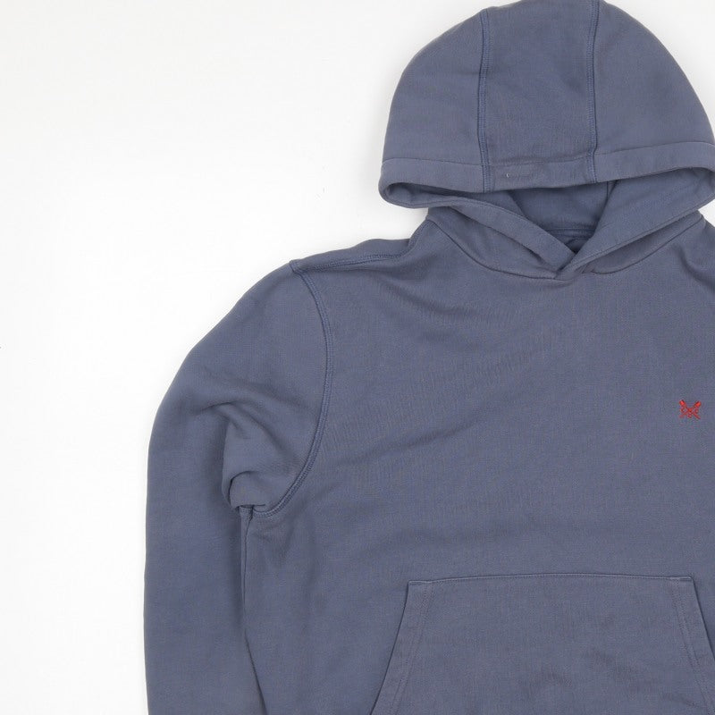 Crew Clothing Company Men’s Blue XL Pullover Hoodie Logo Fleece