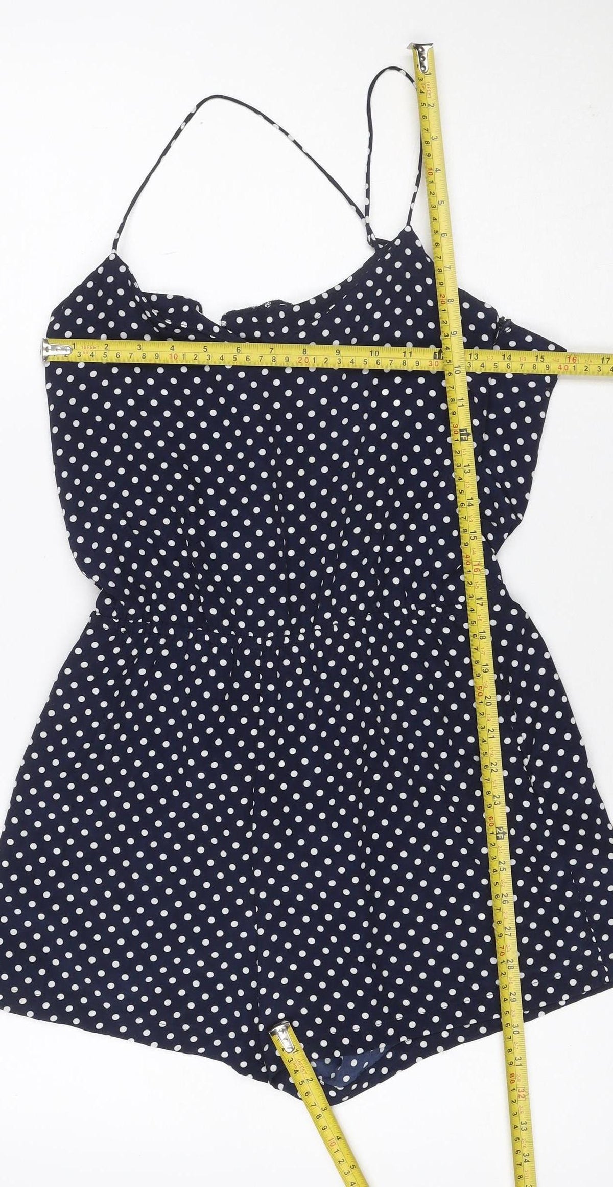 Zara Trafaluc Women Blue Polka Dot Mini Wrap Skirt UK 12