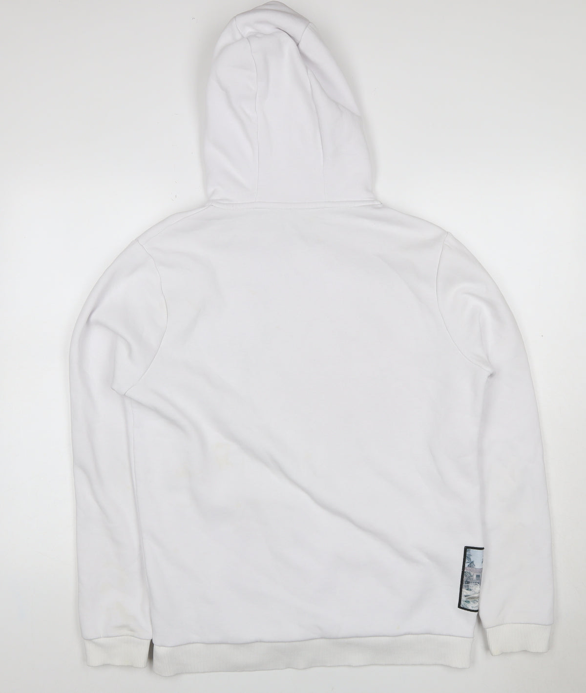 Supply & Demand Men's White M Pullover Hoodie Graphic Print Pockets