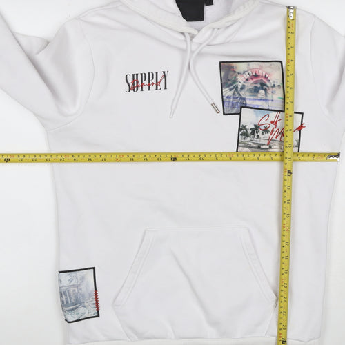 Supply & Demand Men's White M Pullover Hoodie Graphic Print Pockets