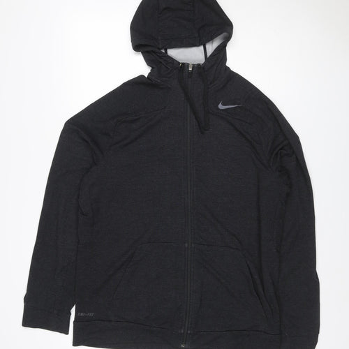 Nike Women’s Black L Dri-FIT Full Zip Hooded Hoodie Sportswear