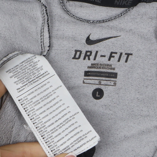 Nike Women’s Black L Dri-FIT Full Zip Hooded Hoodie Sportswear