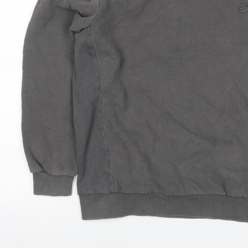 Superdry Men’s Grey S Crew Neck Pullover Sweatshirt Logo Cotton