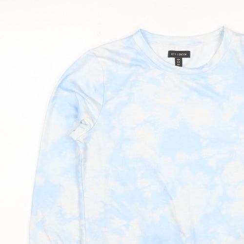 QED London Women’s Blue Tie Dye Crew Neck Pullover Sweatshirt M