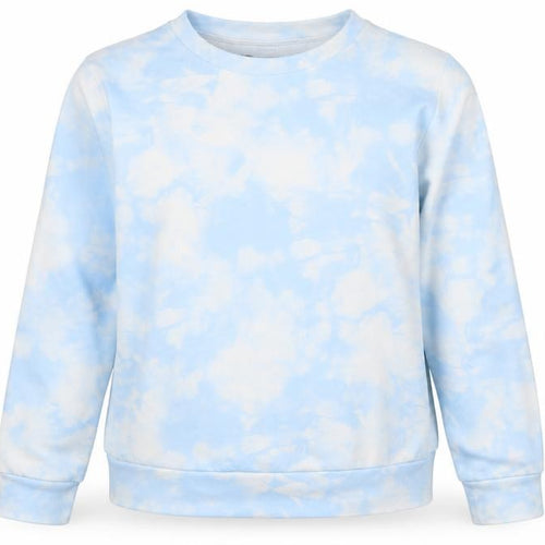 QED London Women’s Blue Tie Dye Crew Neck Pullover Sweatshirt M