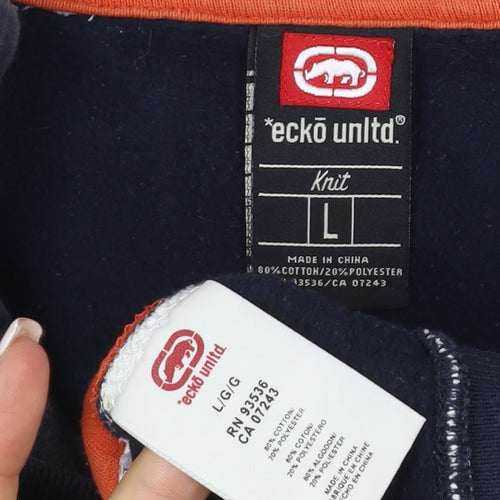 Ecko Unltd. Men’s Navy L Full Zip Logo Track Sweatshirt