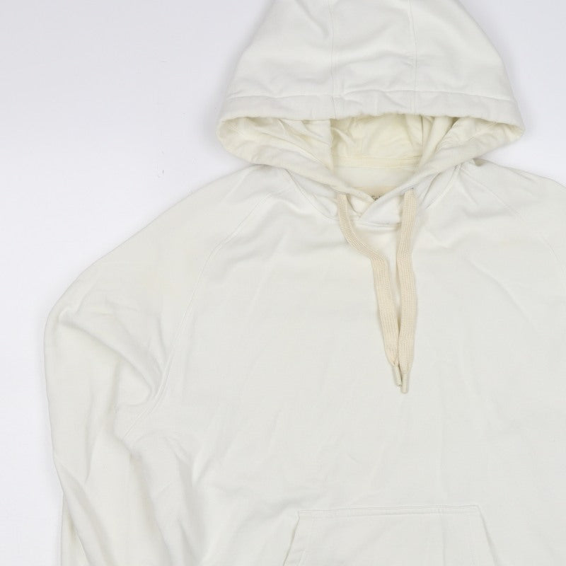 Folk Men’s Ivory L Pullover Hoodie Logo Cotton Blend