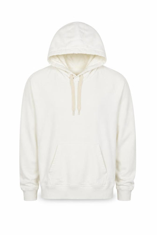 Folk Men’s Ivory L Pullover Hoodie Logo Cotton Blend
