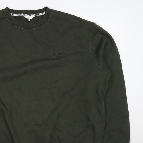 Cotton Traders Men’s Green XL Crew Neck Logo Pullover Sweatshirt