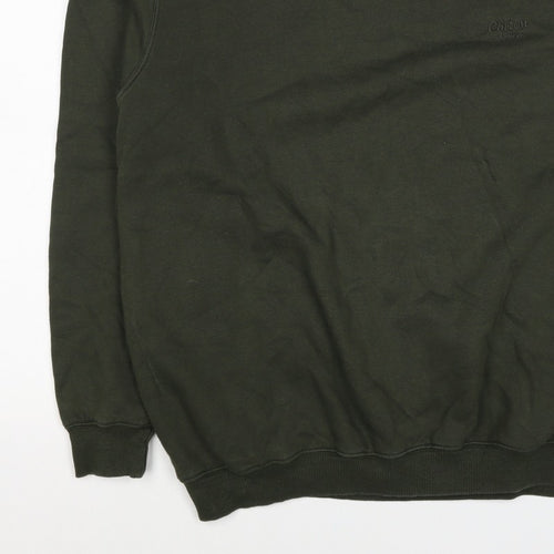 Cotton Traders Men’s Green XL Crew Neck Logo Pullover Sweatshirt