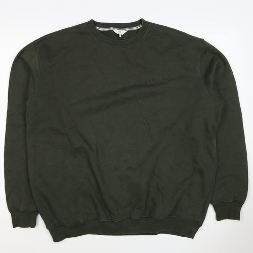 Cotton Traders Men’s Green XL Crew Neck Logo Pullover Sweatshirt