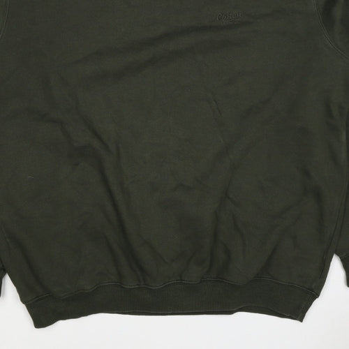 Cotton Traders Men’s Green XL Crew Neck Logo Pullover Sweatshirt