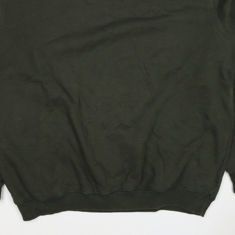 Cotton Traders Men’s Green XL Crew Neck Logo Pullover Sweatshirt