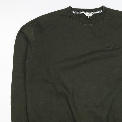 Cotton Traders Men’s Green XL Crew Neck Logo Pullover Sweatshirt