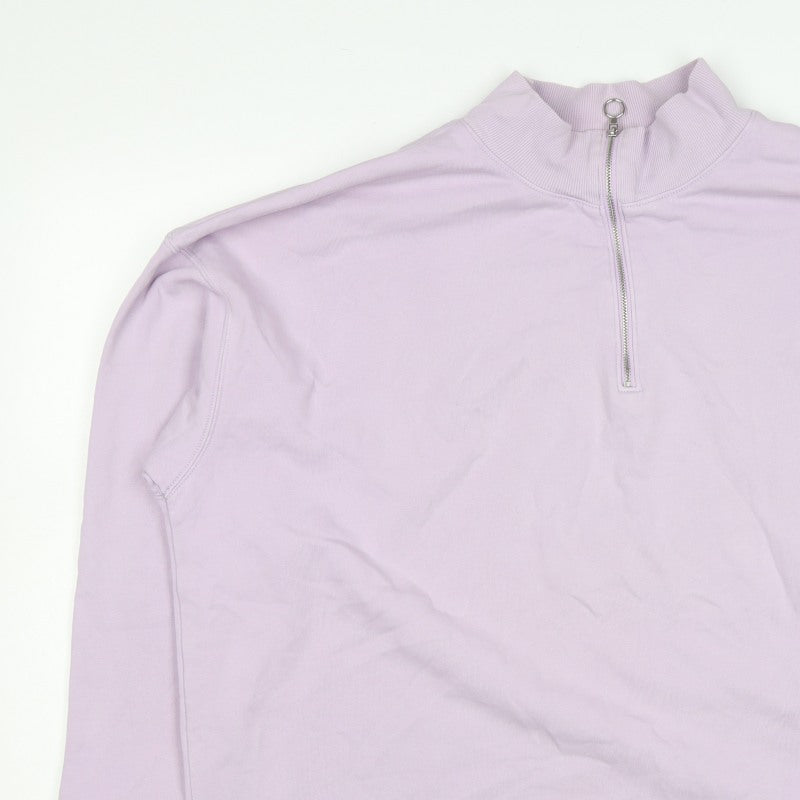 Marks & Spencer Women Pink Size 22 1/4 Zip High Neck Pullover Sweatshirt
