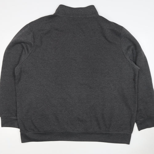 Slazenger Men’s Grey XL 1/4 Zip Pullover Sweatshirt Sports Logo