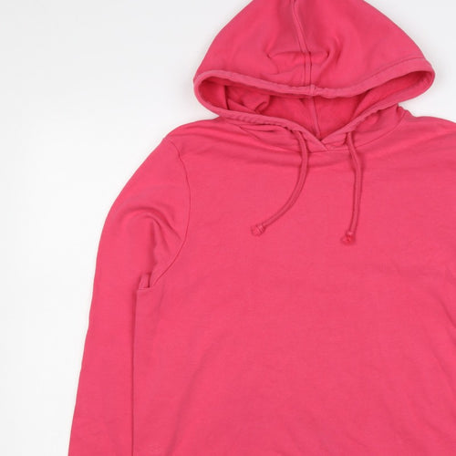 Marks and Spencer Women's Pink UK 18 Pullover Hoodie Drawstring Pockets