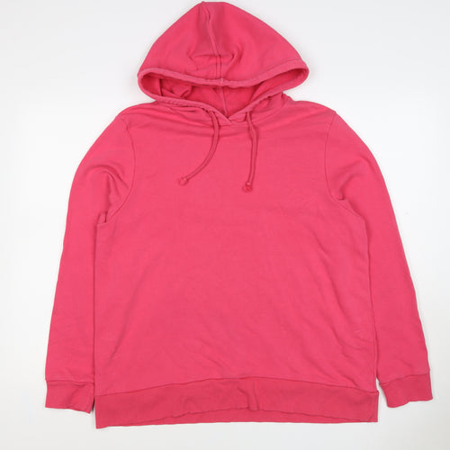Marks and Spencer Women's Pink UK 18 Pullover Hoodie Drawstring Pockets