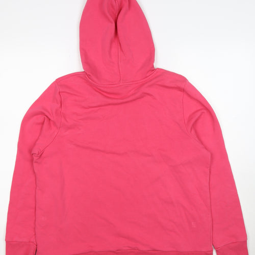 Marks and Spencer Women's Pink UK 18 Pullover Hoodie Drawstring Pockets