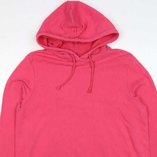 Marks and Spencer Women's Pink UK 18 Pullover Hoodie Drawstring Pockets