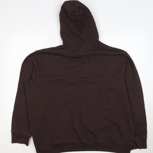 H&M Unisex Adults Brown 2XL Regular Fit Pullover Hoodie Cotton