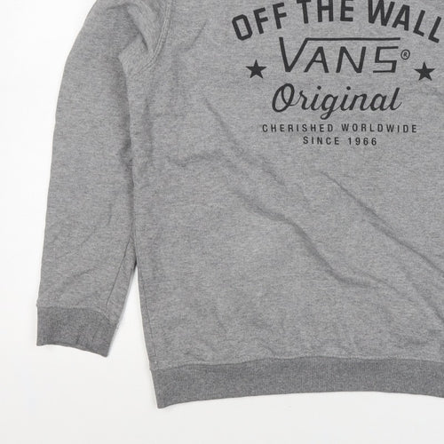 Vans Women’s Grey XL Off The Wall Logo Graphic Crew Neck Sweatshirt