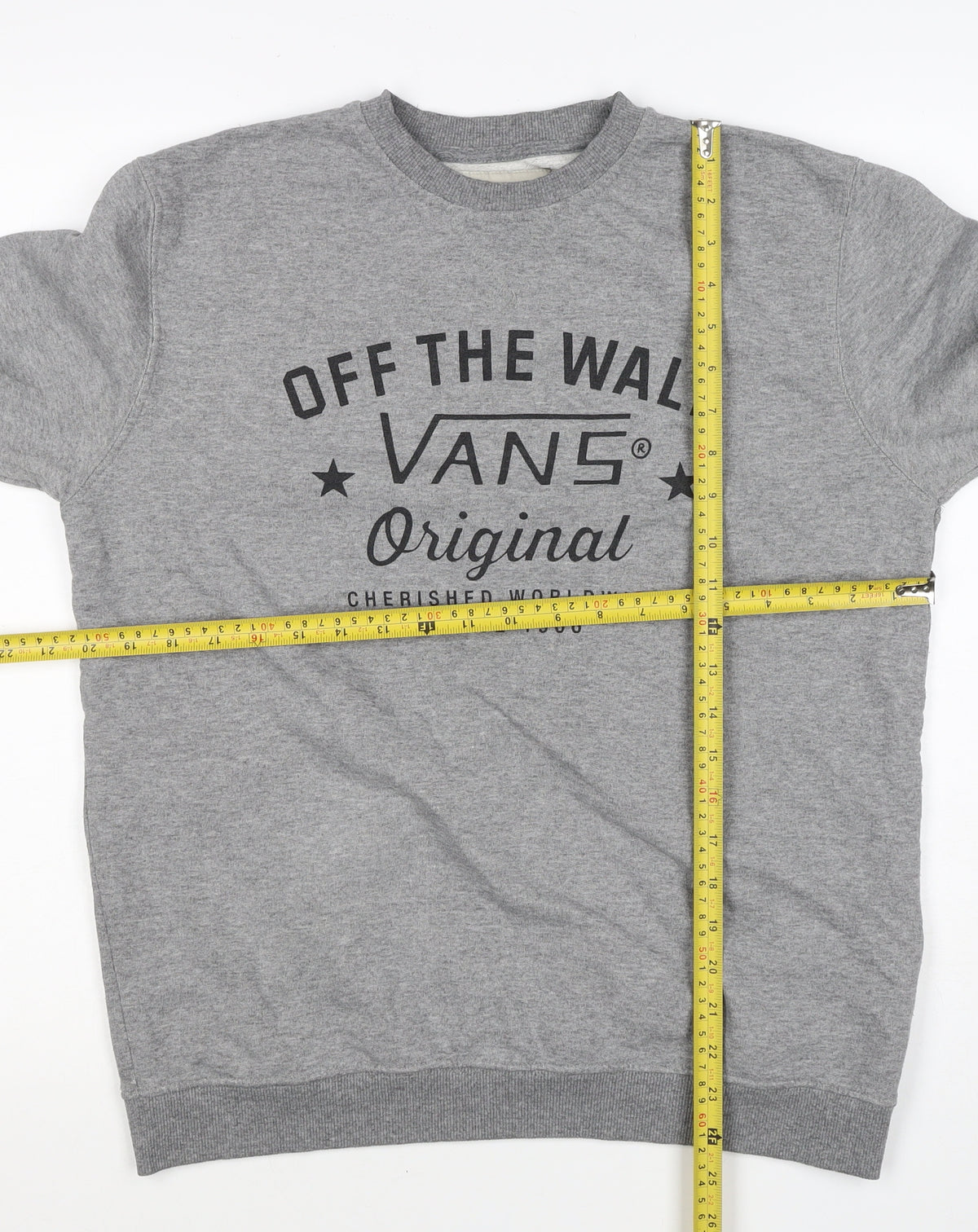 Vans Women’s Grey XL Off The Wall Logo Graphic Crew Neck Sweatshirt