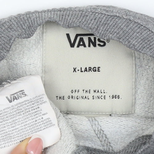 Vans Women’s Grey XL Off The Wall Logo Graphic Crew Neck Sweatshirt