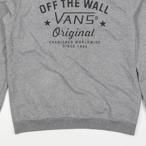 Vans Women’s Grey XL Off The Wall Logo Graphic Crew Neck Sweatshirt