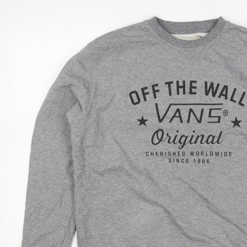 Vans Women’s Grey XL Off The Wall Logo Graphic Crew Neck Sweatshirt