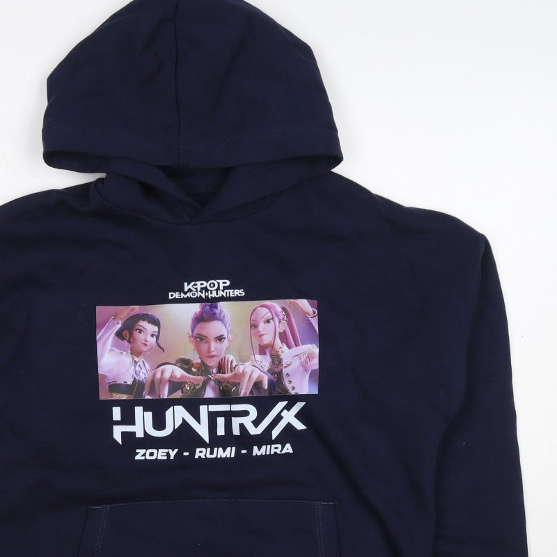 M&S Girls Blue 11-12 Years KPop Demon Hunters HUNTR/X Pullover Hoodie