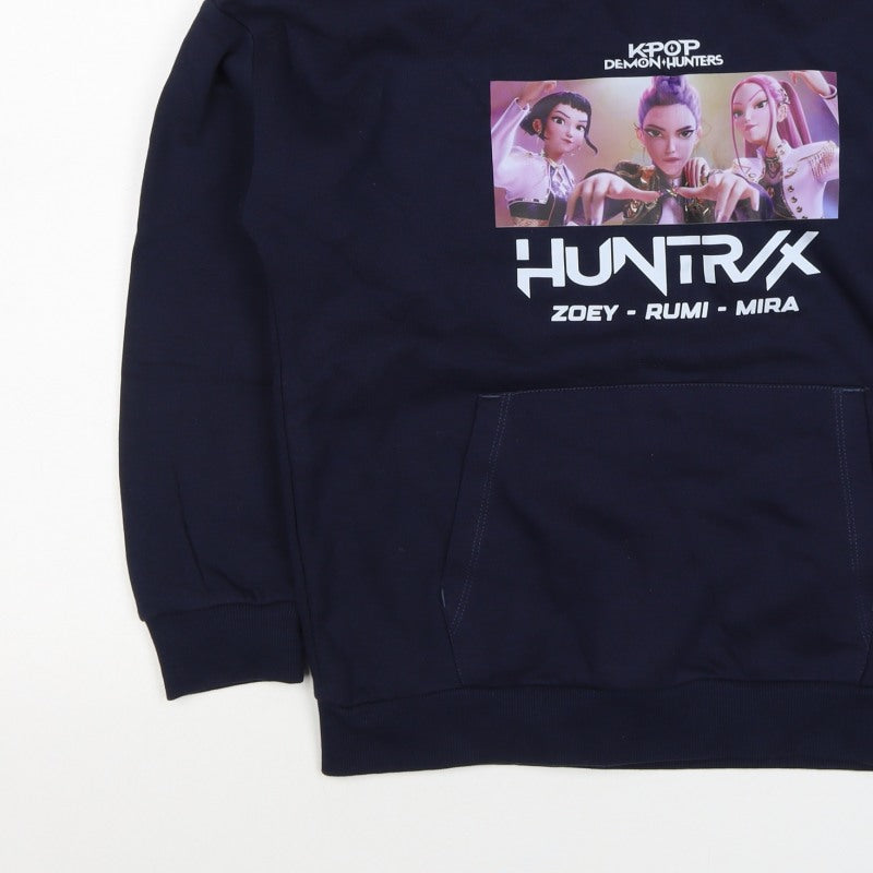 M&S Girls Blue 11-12 Years KPop Demon Hunters HUNTR/X Pullover Hoodie