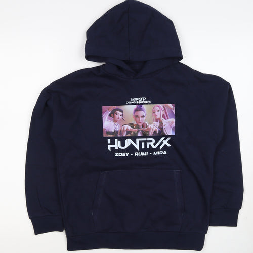 M&S Girls Blue 11-12 Years KPop Demon Hunters HUNTR/X Pullover Hoodie