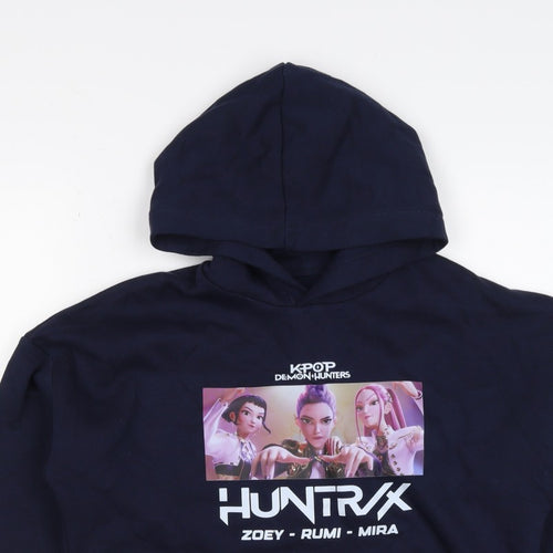 M&S Girls Blue 11-12 Years KPop Demon Hunters HUNTR/X Pullover Hoodie