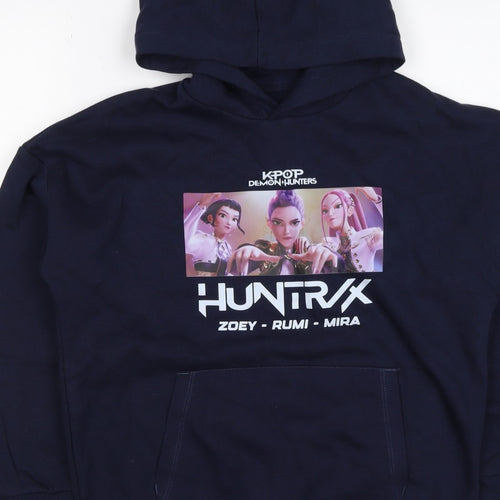 M&S Girls Blue 11-12 Years KPop Demon Hunters HUNTR/X Pullover Hoodie