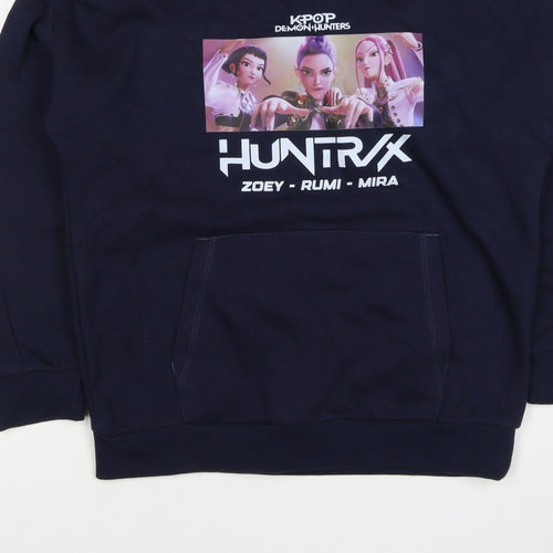 M&S Girls Blue 11-12 Years KPop Demon Hunters HUNTR/X Pullover Hoodie