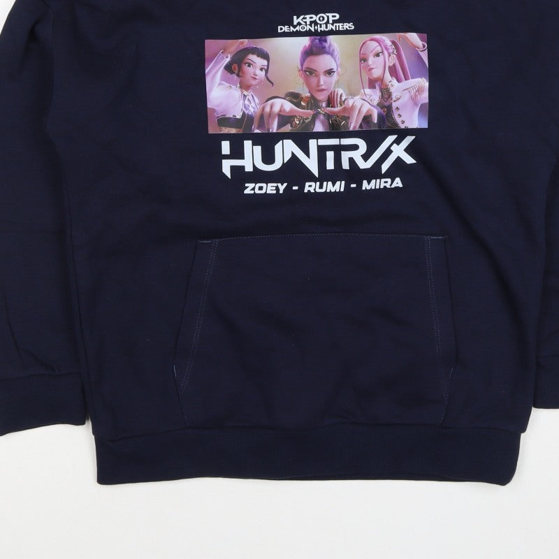M&S Girls Blue 11-12 Years KPop Demon Hunters HUNTR/X Pullover Hoodie