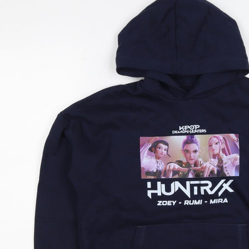 M&S Girls Blue 11-12 Years KPop Demon Hunters HUNTR/X Pullover Hoodie